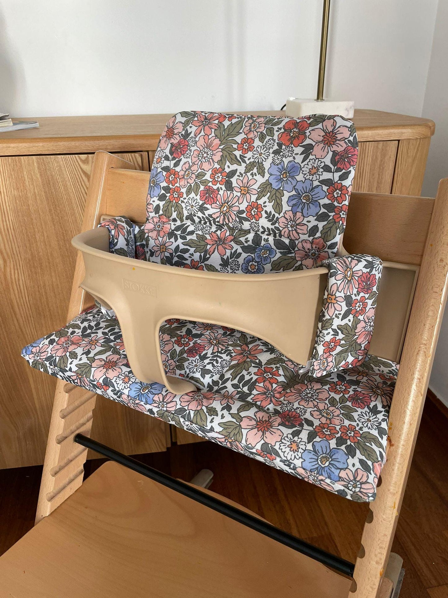 Cushion for Stokke Tripp Trapp highchair| Floral Baby High Chair Pad (waterproof)
