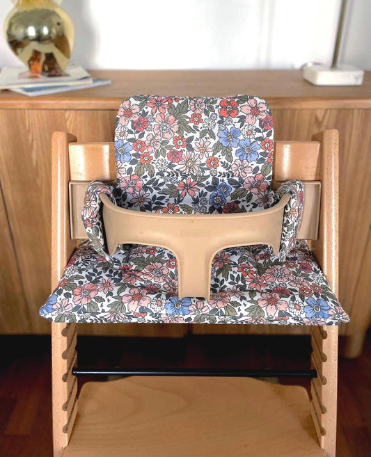 Cushion for Stokke Tripp Trapp highchair| Floral Baby High Chair Pad (waterproof)
