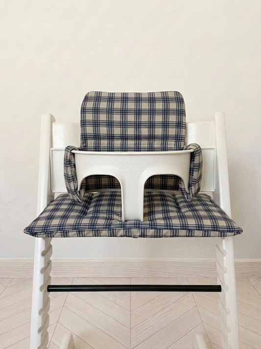 Waterproof Plaid Cushion for Stokke Tripp Trapp High Chair – Washable extra Padded