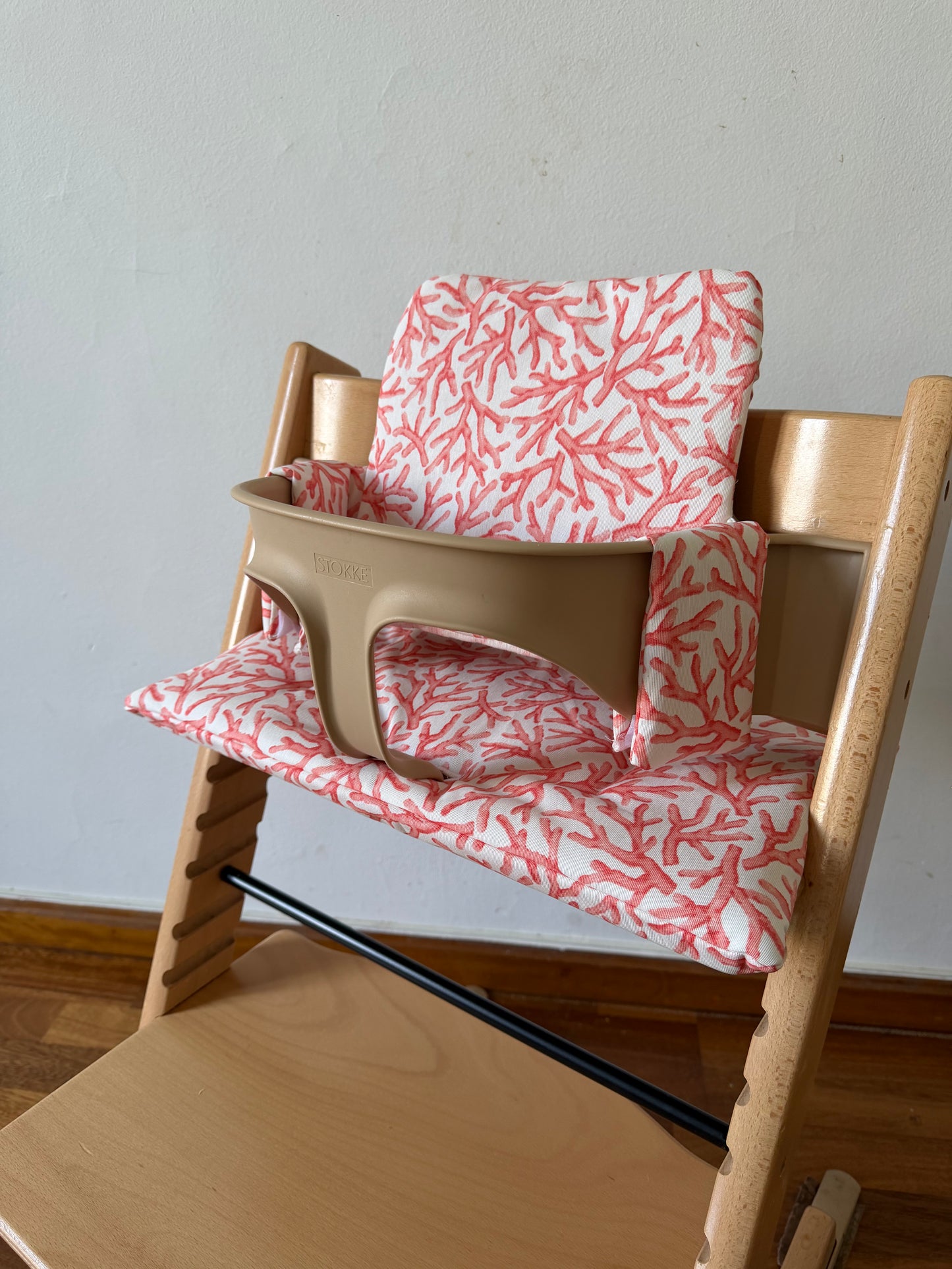 Waterproof Cushion Set  compatible with Stokke Tripp Trapp Highchair- Coral